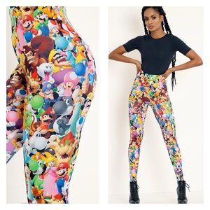 Super Mario All Stars High Waist HWMF Leggings Blackmilk XS